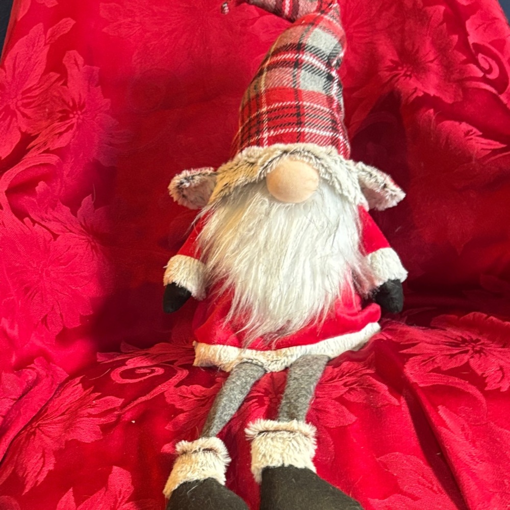 Gallery Red and Gray Plaid Holiday Gnome